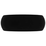 Lavandino Lusso Rotondo Nero Opaco 40x15 cm in Ceramica