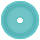 Lavandino Lusso Rotondo Verde Chiaro Opaco 40x15 cm in Ceramica