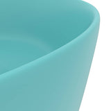 Lavandino Lusso Rotondo Verde Chiaro Opaco 40x15 cm in Ceramica
