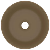 Lavandino Lusso Rotondo Crema Opaco 40x15 cm in Ceramica