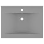 Lavabo con Foro Rubinetto Grigio Chiaro Opaco 60x46 cm Ceramica