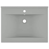 Lavabo con Foro Rubinetto Grigio Chiaro Opaco 60x46 cm Ceramica
