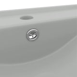 Lavabo con Foro Rubinetto Grigio Chiaro Opaco 60x46 cm Ceramica