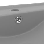 Lavabo con Foro Rubinetto Grigio Chiaro Opaco 60x46 cm Ceramica