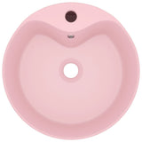 Lavandino con Troppopieno Rosa Opaco 36x13 cm in Ceramica