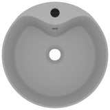 Lavandino con Troppopieno Grigio Chiaro Opaco 36x13 cm Ceramica