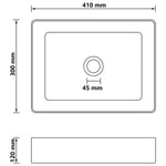 Lavandino Luxury Bianco Opaco 41x30x12 cm in Ceramica