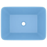 Lavandino Luxury Azzurro Opaco 41x30x12 cm in Ceramica