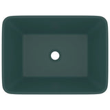 Lavandino Luxury Verde Scuro Opaco 41x30x12 cm in Ceramica