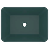 Lavandino Luxury Verde Scuro Opaco 41x30x12 cm in Ceramica