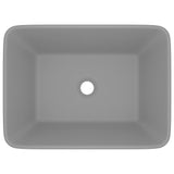 Lavandino Luxury Grigio Chiaro Opaco 41x30x12 cm in Ceramica