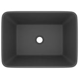 Lavandino Luxury Grigio Scuro Opaco 41x30x12 cm in Ceramica