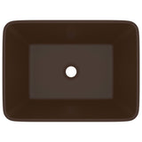Lavandino Luxury Marrone Scuro Opaco 41x30x12 cm in Ceramica