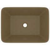 Lavandino Luxury Crema Opaco 41x30x12 cm in Ceramica