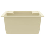 Lavello da Cucina Doppio con Foro Troppopieno Beige in Granito