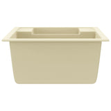 Lavello da Cucina Doppio con Foro Troppopieno Beige in Granito