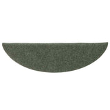 Tappetini per scale autoadesivi 15 pz 56x17x3 cm verdi semicircolari