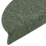 Tappetini per scale autoadesivi 15 pz 56x17x3 cm verdi semicircolari