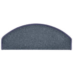 Tappetini per scale 15 pz 65x24x4 cm Grigio scuro e blu Semicircolari Grandi