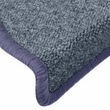 Tappetini per scale 15 pz 65x24x4 cm Grigio scuro e blu Semicircolari Grandi