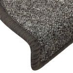 Tappetini per scale 15 pz 56x17x3 cm Grigio scuro Semicircolari