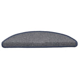 Tappetini per scale 15 pz 56x17x3 cm grigio chiaro e blu semicircolari