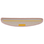 Tappetini per scale 15 pz 56x17x3 cm rosa chiaro semicircolari