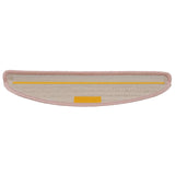 Tappetini per scale 15 pz 56x17x3 cm rosa chiaro semicircolari