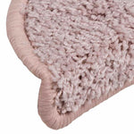 Tappetini per scale 15 pz 56x17x3 cm rosa chiaro semicircolari