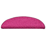 Tappetini per scale 15 pz 56x17x3 cm rosa semicircolari