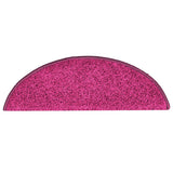 Tappetini per scale 15 pz 56x17x3 cm rosa semicircolari