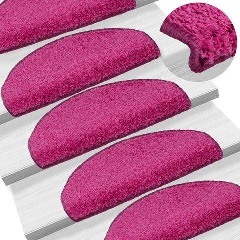 Tappetini per Scale 15 pz Rosa 65x21x4 cm