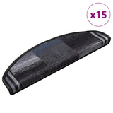 Tappetini Autoadesivi per Scale 15 pz Nero e Grigio 65x21x4 cm
