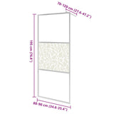 Parete per Doccia Walk-in in Vetro ESG Design Pietra 90x195 cm