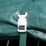 Tendone Bestiame Rimovibile PVC 550 g/m 3,3x6,4 m Verde Scuro