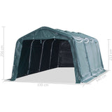 Tendone Bestiame Rimovibile PVC 550 g/m 3,3x6,4 m Verde Scuro