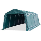 Tendone Bestiame Rimovibile PVC 550 g/m 3,3x8 m Verde Scuro