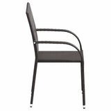 Sedie da Esterno Impilabili 6 pz in Polyrattan Marrone