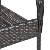 Sedie da Esterno Impilabili 6 pz in Polyrattan Marrone