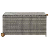 Contenitore da Giardino Grigio Chiaro 120x65x61 cm Polyrattan