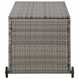 Contenitore da Giardino Grigio Chiaro 120x65x61 cm Polyrattan
