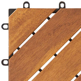 Piastrella per Decking 10 pcs Marrone 30 x 30 cm
