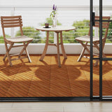 Piastrelle Esterni 10 pz 30x30 cm in Legno Massello di Acacia