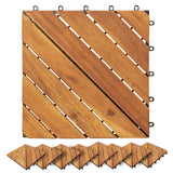 Piastrella per Decking 10 pcs Marrone 30 x 30 cm