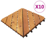 Piastrella per Decking 10 pcs Marrone 30 x 30 cm