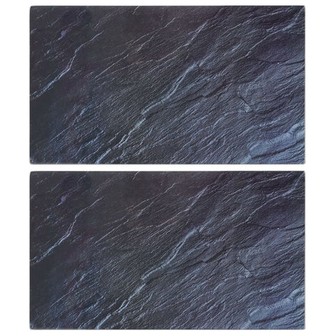Taglieri 2 pz con Motivo Pietra Naturale in Vetro Temperato