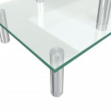 Base per Monitor a 2 Livelli in Vetro Trasparente