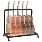 Supporto Pieghevole per Chitarra con 5 Sezioni Nero 74x41x66 cm