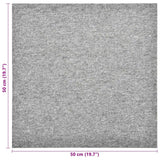 Tappeto 20 pcs Grigio chiaro 50 x 50 cm 100% Polipropilene