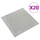 Tappeto 20 pcs Grigio chiaro 50 x 50 cm 100% Polipropilene